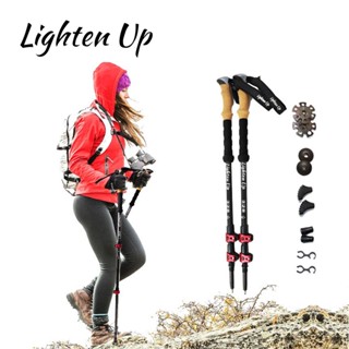 2pcs/lot Walking Stick Trekking Poles Telescopic Baton Nordic Carbon Ski Camp Hiking Poles Crutches Walking Cane North P