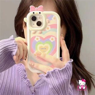 เคสโทรศัพท์มือถือ ไล่โทนสี ลายมอนสเตอร์ ดอกไม้ หัวใจ 3D สําหรับ Oppo A5 A9 2020 A95 A55 A77s A16 A12 A57 2022 A15 A54 A76 A5s A12 A16s A7 A74 A96 A53 A33 A16K A1K A31 A16E A94 A92 A3s Reno 6 7Z 8Z เคส