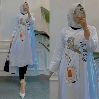 ขายดีที่สุด!! Midi DRESS HS M L XL XXL Get Womens GAMIS (ไม่รวม HIJAB) เสื้อยืดผ้าฝ้าย ลาย GAMIS 24s JUMBO GAMIS สีขาว สําหรับผู้หญิง ชุดเดรส MIDI DRESS สไตล์เกาหลี สําหรับผู้หญิงมุสลิม