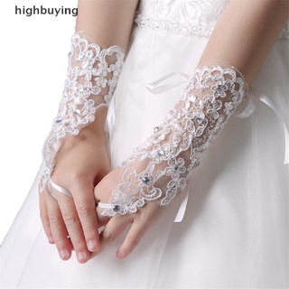 [highbuying] ใหม่ ถุงมือเจ้าหญิง แต่งลูกไม้ ประดับเพชร สําหรับเด็กผู้หญิง ใส่ถ่ายภาพ