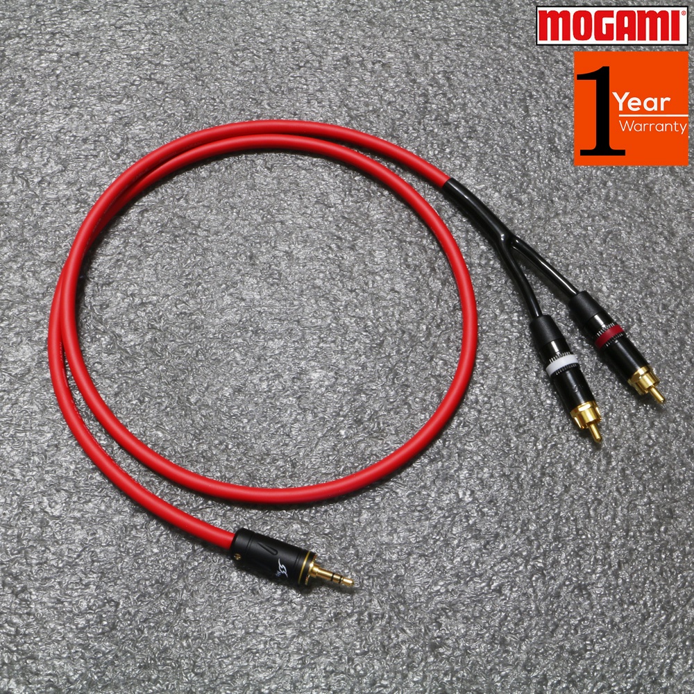 สาย AUX M2R 3.5 to RCA MOGAMI JAPAN แบบตัดประกอบ / Custom Audio Grade HiFi ของแท้ 100% / ร้าน All Ca