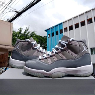Jordan 11 RETRO • COOL GREY Budget Batch รองเท้าผ้าใบ รองเท้าบาสเก็ตบอล (Unautized ของแท้ คู่)