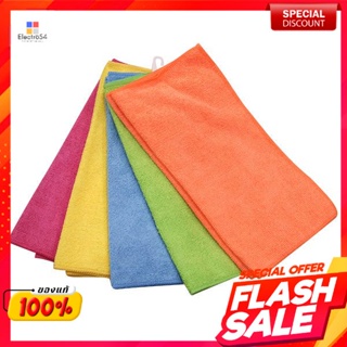 ผ้าไมโครไฟเบอร์ แพ็ค 10 คละสีMicrofiber cloth, pack of 10, assorted colors