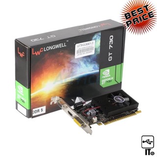 กาดจอ VGA LONGWELL GEFORCE GT 730 - 2GB DDR5 REV.2.0 ประกัน 3Y