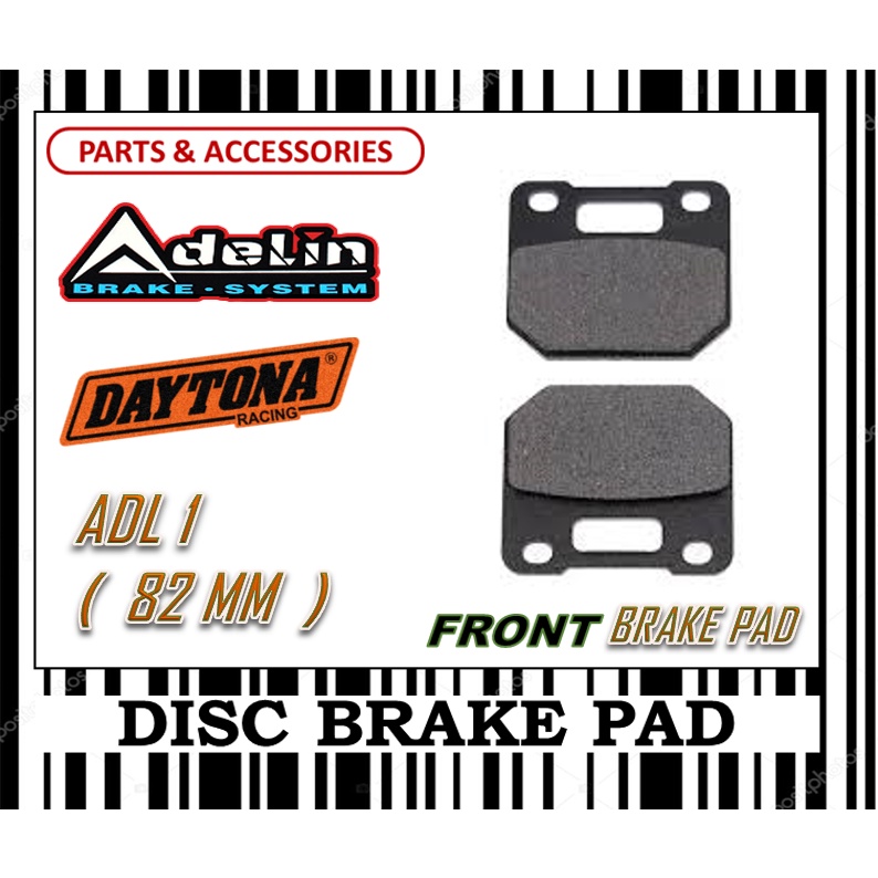 ADELIN ผ้าเบรคชุด ADELIN CALIPER ADL1 82 MM FR0NT & REAR DAYTONA TYPE