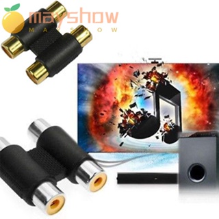 Mayshow ใหม่ Coupler ปลั๊กเชื่อมต่อ Female To Female Dual Rca Joiner Av Audio Video F/F 2X2 อะแดปเตอร์สายเคเบิ้ลเชื่อมต่อ / หลากสี