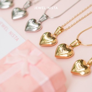 heart alphabet necklace [gold] สร้อยคอจี้ตัวอักษรหัวใจ [ทอง]