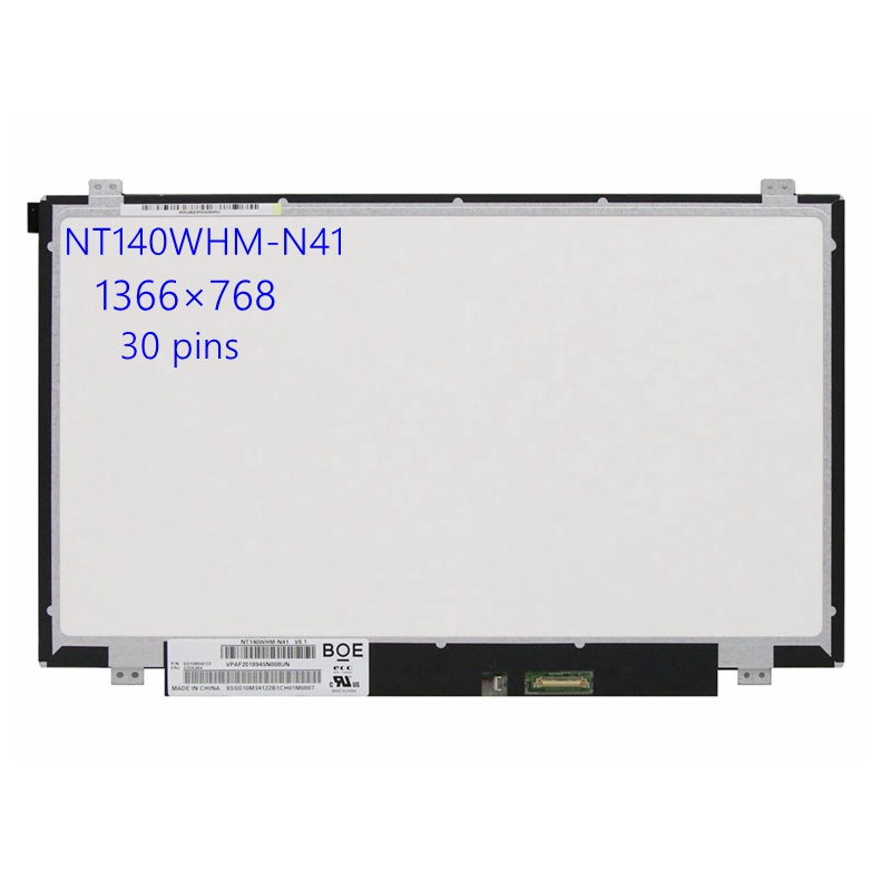 14.0 "แล็ปท็อป NT140WHM-N41 NT140WHM-N31 B140XTN02.6 N140BGE-E33 หน้าจอ lcd Matrix HD 30pin eDP 45% 