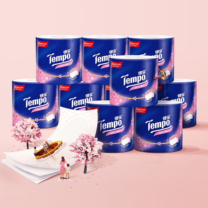 *พร้อมส่ง*กระดาษทิชชู่ Tempo แบรนด์ดัง แบบม้วน หนานุ่ม 4 ชั้น <1 ม้วน>