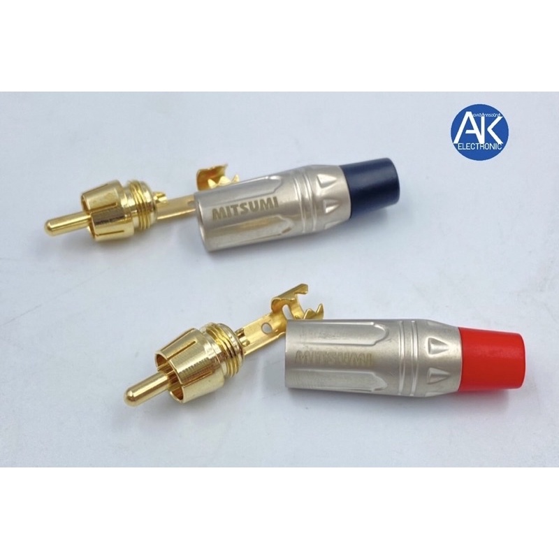 1คู่ MITSUMI EXTRA 911R42EX RCA ขั้วทอง สีดำ สีแดง ปลั๊ก RCA ตัวผู้ ขั้วทอง RCA MITSUMI EXTRA