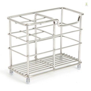 FLT   Holder Stainless Steel Bathroom Toothpaste Rack Stand Multi-Functional Electric  Organizer with 5 Slots