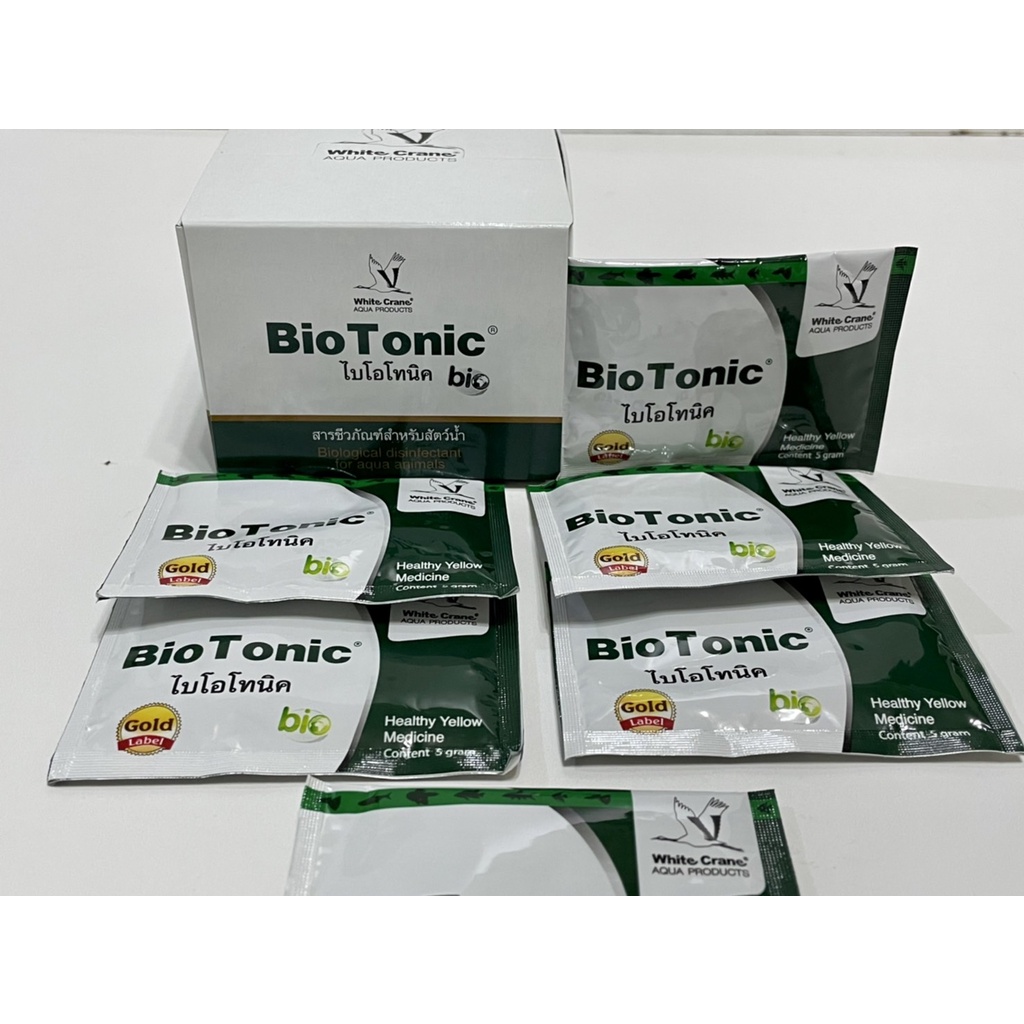 (จัดส่งเร็ว) BioTonic ไบโอโทนิค (5กรัม) ผลิตภัณฑ์ป้องกันที่เกิดจากเชื้อรา และรักษาอาการเน่าเปื่อยทุกชนิดสำหรับสัตว์น้ำ
