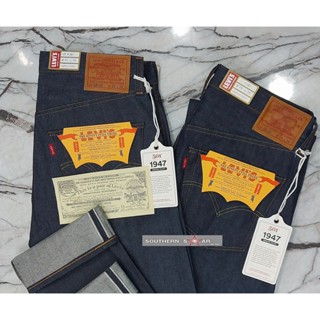 กางเกงยีนส์ริมแดง LEVIS Big E 501xx 1947 ของแท้ MADE IN JAPAN กระดุม เป็กหลัง ป้ายหนัง ขากระบอก แถมกระเป๋า