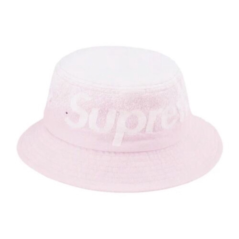 ใหม่พร้อมส่ง ของแท้ หมวก Supreme Fade Jacquard Denim Crusher Pink