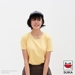 แตงโม  (SUIKA) - เสื้อแตงโม EVERYDAY COTTON คอกลม คอวี  สี PINEAPPLE