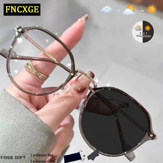 Fncxge แว่นตาสายตาสั้น UV400 ป้องกันรังสียูวี ป้องกันรังสียูวี สําหรับผู้หญิง และผู้ชาย