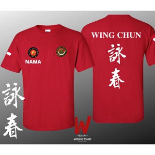 เสื้อยืด พิมพ์ลาย WING CHUN INDONESIA แบบดั้งเดิม สําหรับผู้ชาย