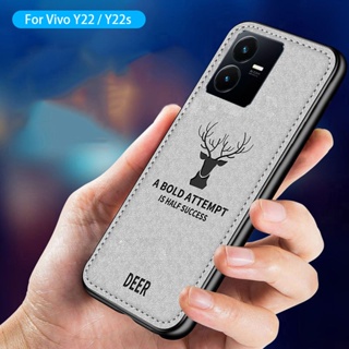 เคสโทรศัพท์มือถือ TPU นิ่ม กันกระแทก ลายกวาง สําหรับ Vivo Y22 Y22s VivoY22 VivoY22s 4G 2022