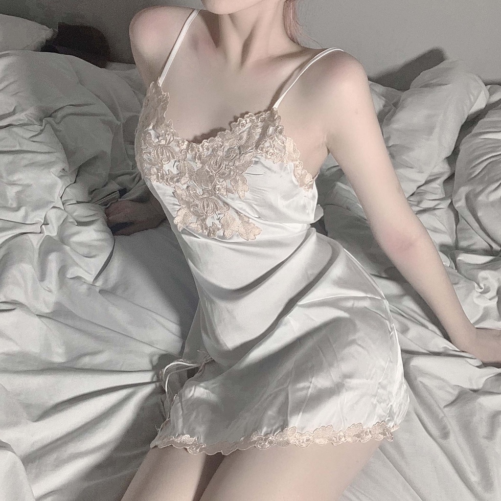 Sexy Girl ชุดลูกไม้เซ็กซี่ ชุดนอนเซ็กซี่ เนื้อเนียน คุณภาพสูง สายสะพายปรับได้（H1014） - รูปที่ 3