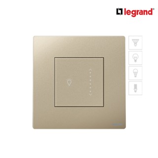 Legrand ดิมเมอร์แบบสัมผัส(สำหรับหลอด LED) 300 W สีแชมเปญ 1G 300W Touch Sliding Dimme| Mallia Senses|Champaigne |281286CH