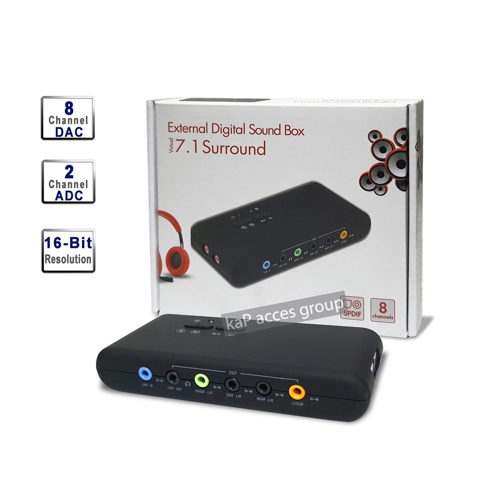 Usb to Sound 7.1 CH Sound Card Cmi6206 Chipset Usb Audio Device Class Spec1.0 8 Channel And Usb Hid 