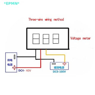 Epmn&gt; โวลต์มิเตอร์ดิจิทัล DC 0.28 นิ้ว หน้าจอ LED DC0-100V ขนาดเล็กพิเศษ ปรับได้ สีเขียว