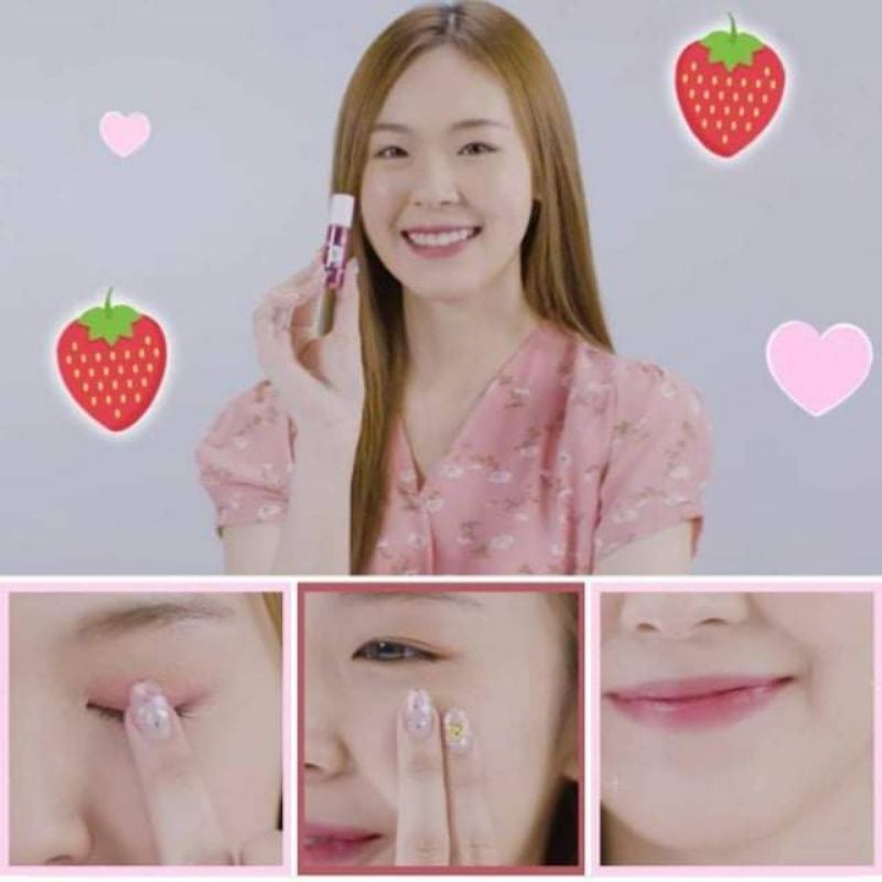 VTint วีทินท์ 💋 ลิปทินท์ สีแดงชมพูระเรื่อเป็นธรรมชาติ ปาดแล้วปิ๊ง✨ ได้ทั้งตา แก้ม ปาก - รูปที่ 3