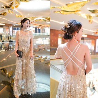 MASS Fashion : เดรสสายเดี่ยวออกงาน Dress - Beautiful Back Slim