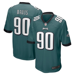 Philadelphia Eagle ปี 2022 #90 เสื้อกีฬาแขนสั้น ลายทีม Jordan Davis 17 jersey Nakobe Dean NFL