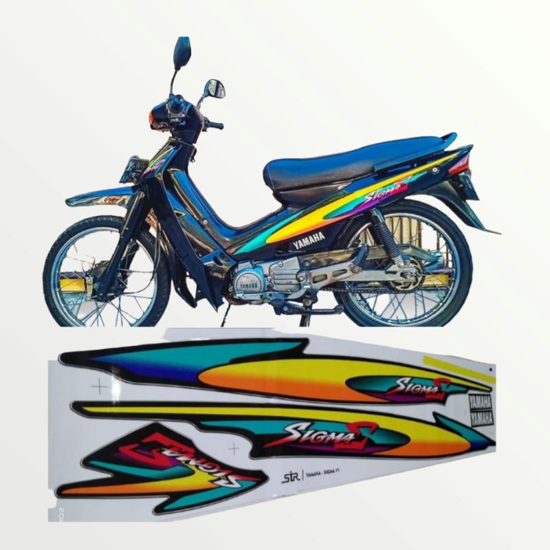 สติ๊กเกอร์สตริป zigma e ZiGMA E liss มอเตอร์ yamaha zigma e ตัดพิมพ์