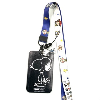 SNOOPY BLACK   ที่ใส่บัตร ซองใส่บัตร ที่ใส่บัตร พร้อมสายคล้องคอ (2.5cm)    ลาย SNOOPY สีดำ สำหรับบัตรขนาด 5.5x8.5 cm 798