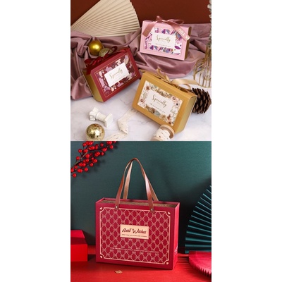A009 A039 พร้อมส่ง(ขั้นต่ำ 2 ใบ) กล่องของขวัญทรงลิ้นชักพร้อมโบว์ ใส่ขนม ของขวัญ ของชำร่วย ของรับไหว้ สวยมากก