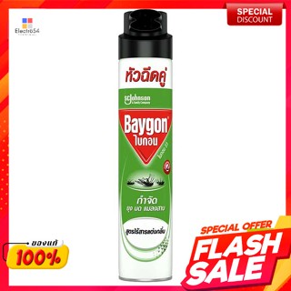 ไบกอน สเปรย์กำจัดยุง มด แมลงสาบ สูตรไร้สารแต่งกลิ่น 600 มล.Baygon Mosquitoes, Ants, Cockroaches, Odorless Formula 600 ml