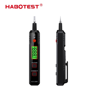 HABOTEST HT89 ปากกาตรวจจับแรงดันไฟฟ้า NCV 12 ~ 300V ปากกา Type เครื่องวัดโวลต์ AC เครื่องทดสอบแรงดันไฟฟ้าสำหรับ Live/Null พร้อมไฟฉายจอแสดงผล LCD