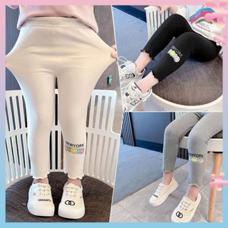 Girls spring and autumn leggings fashionable childrens trousers childrens and childrens babys elastic cotton pants Internet celebrity tight western style