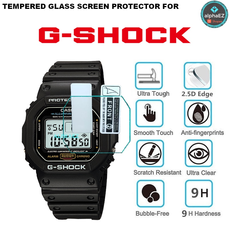 Casio G-Shock DW-5600E-1 9H นาฬิกาป้องกันหน้าจอกระจกนิรภัย Scratch Resist DW5600 DW5610 GM5600 GWB56