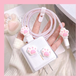 5 in 1 เคสป้องกันสายชาร์จโทรศัพท์มือถือ ลายการ์ตูนน่ารัก สําหรับ vivo