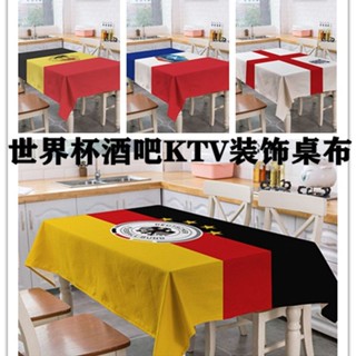 Wmgjiaju ผ้าปูโต๊ะ ผ้าลินิน ลาย Catal World Cup 2022 สําหรับตกแต่งโต๊ะกาแฟ โรงแรม บาร์ KTV