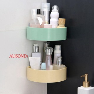 Alisond1 ชั้นวางของในห้องน้ํา ไม่ต้องเจาะผนัง จัดระเบียบ ตะกร้าเก็บของใช้ในครัวเรือน อุปกรณ์ห้องน้ํา มุมฝักบัว