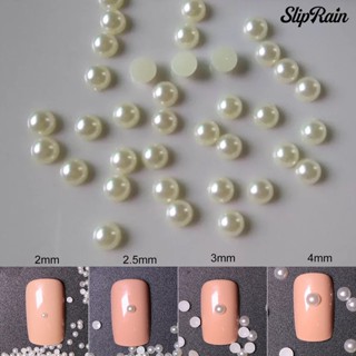 สลิปเรน❀ไข่มุกเทียม ทรงกลม ขนาดเล็ก สไตล์ญี่ปุ่น สําหรับตกแต่งเล็บ DIY 1 ถุง