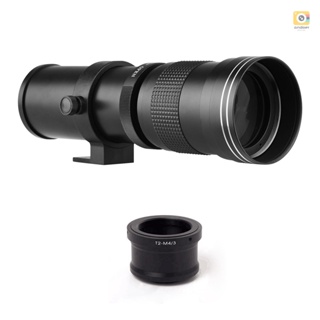 เลนส์ซูมเทเลโฟโต้ MF F/8.3-16 420-800 มม. T2 พร้อมแหวนอะแดปเตอร์ M4/3 เกลียว 1/4 แบบเปลี่ยน สําหรับ Panasonic G9 GH5 II GX7 GX8 GX9 GX850 G90 G91 G95 G100 Olymp