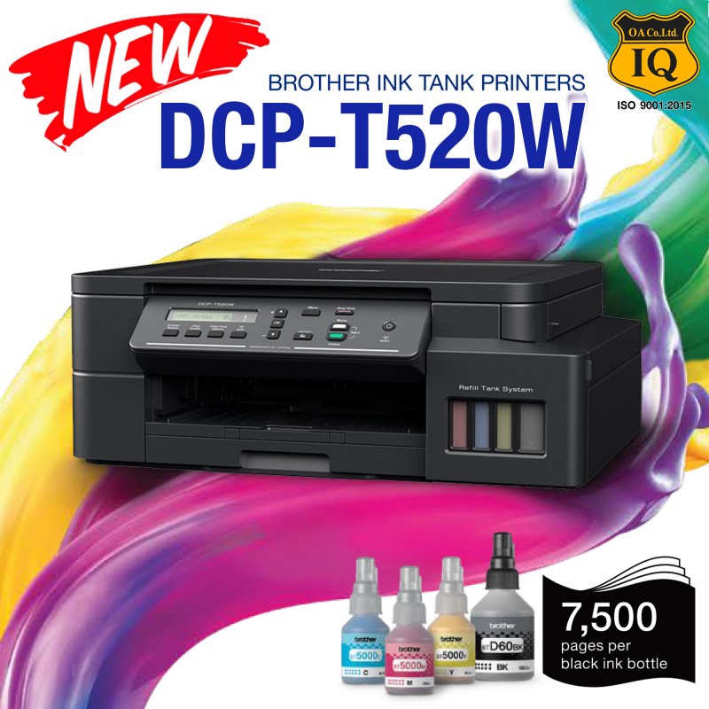 🖨  Brother DCP-T520W Ink Tank Printer พร้อมหมึกแท้ 📌📌