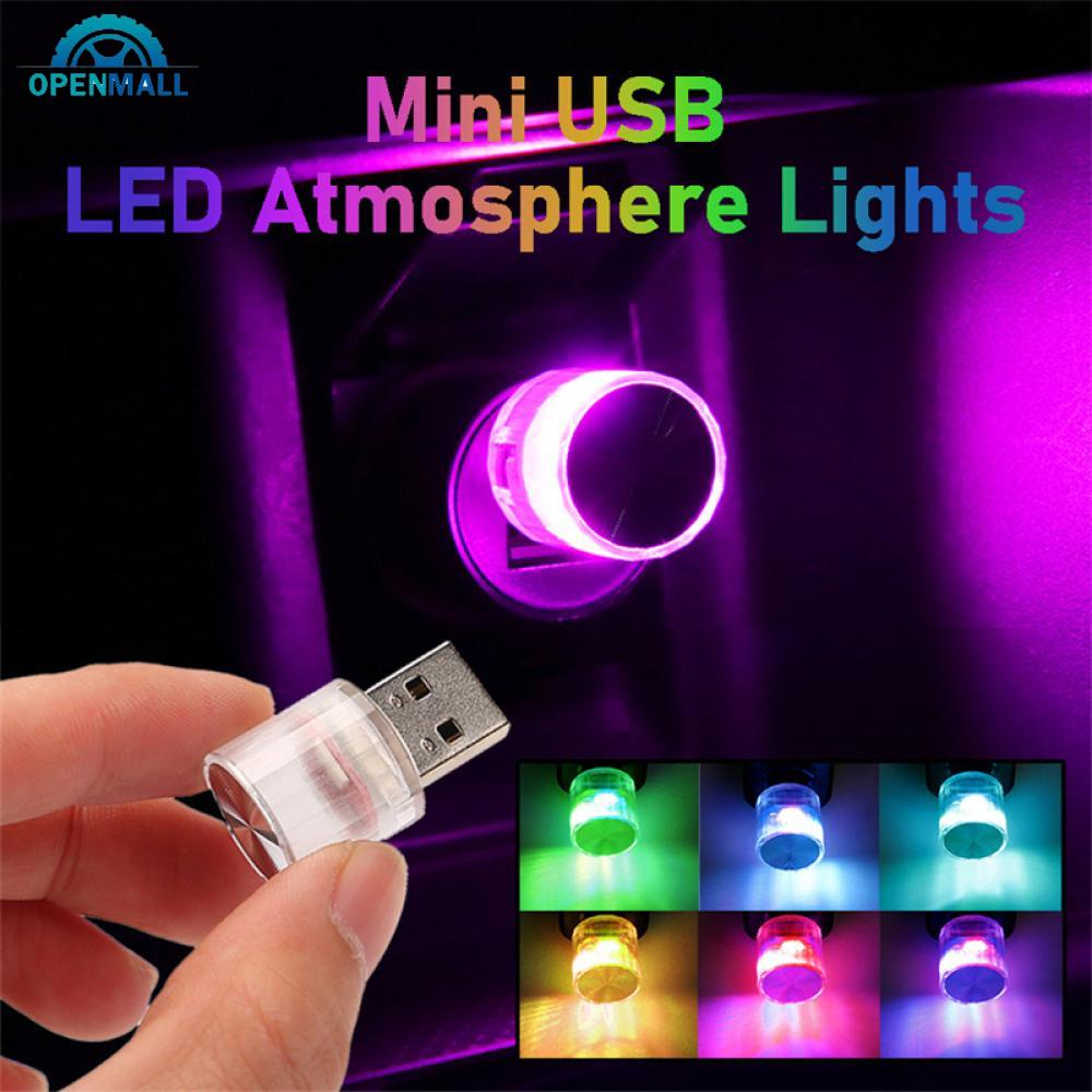Openmall โคมไฟบรรยากาศ LED USB ขนาดเล็ก แบบพกพา สําหรับตกแต่งภายในรถยนต์ A8Q1
