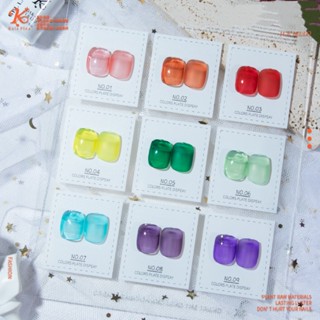 kale plus สีเจลทาเล็บ ใหม่น้ําแข็งเจาะเยล ลี่แสงสีชมพูเย็นสีน้ําตาลม่วงเล็บร้าน แสงบําบัดเจลชุด