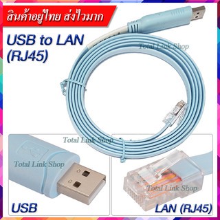 ⚡มีพร้อมส่ง⚡สายเคเบิ้ล USB to LAN (RJ-45) Console สำหรับ Cisco Routers (สายยาว 1.8 ม) - USB to RJ45