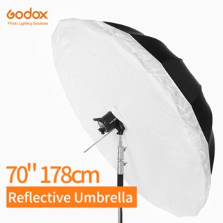 Godox 70 inch 178cm Silver Black Reflective Umbrella Lighting Light Umbrella with Large Diffuser Cover