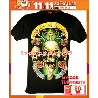 เสื้อวง Guns N Roses เสื้อยืดแฟชั่นวงดนตรี เสื้อวินเทจ กันส์แอนด์โรสเซส GUN718