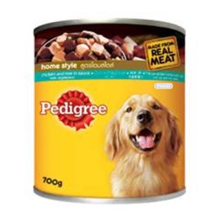 Pedigree Dog Food in Canned 700 G เพดดิกรี อาหารสุนัข ไก่ชิ้นและตับในน้ำซอส