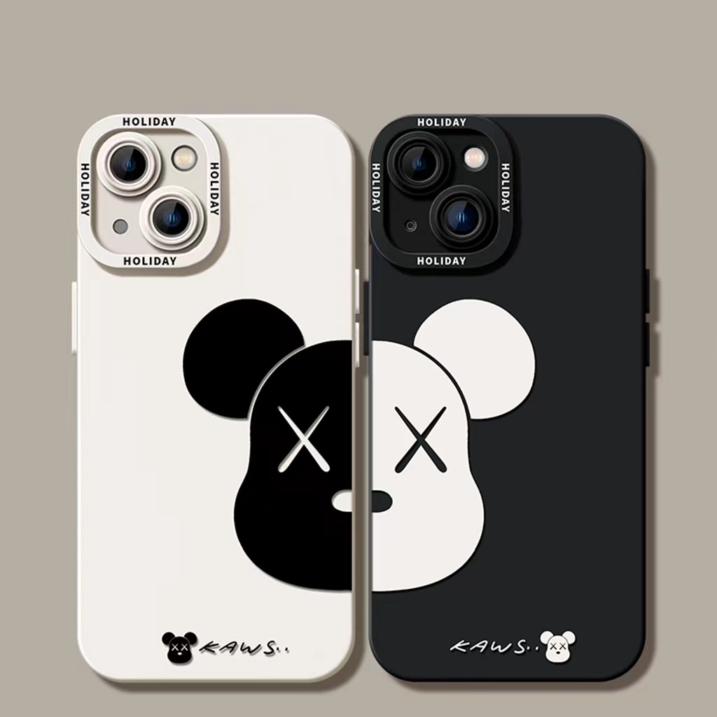 เคสโทรศัพท์มือถือ กันกระแทกสี่มุม ลายหมีโหด เรียบง่าย สําหรับ iPhone 14 14pro 14Plus 14prm 13 13pro 13prm 11 7Plus 8Plus Xr XS 12 Pro Max