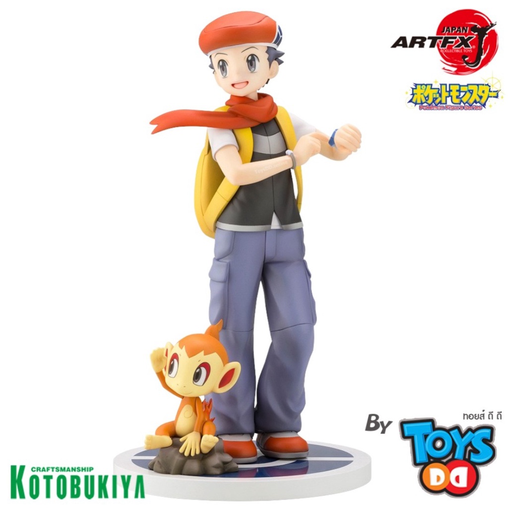 Kotobukiya Pokemon ArtFX J Lucas with Chimchar Statue